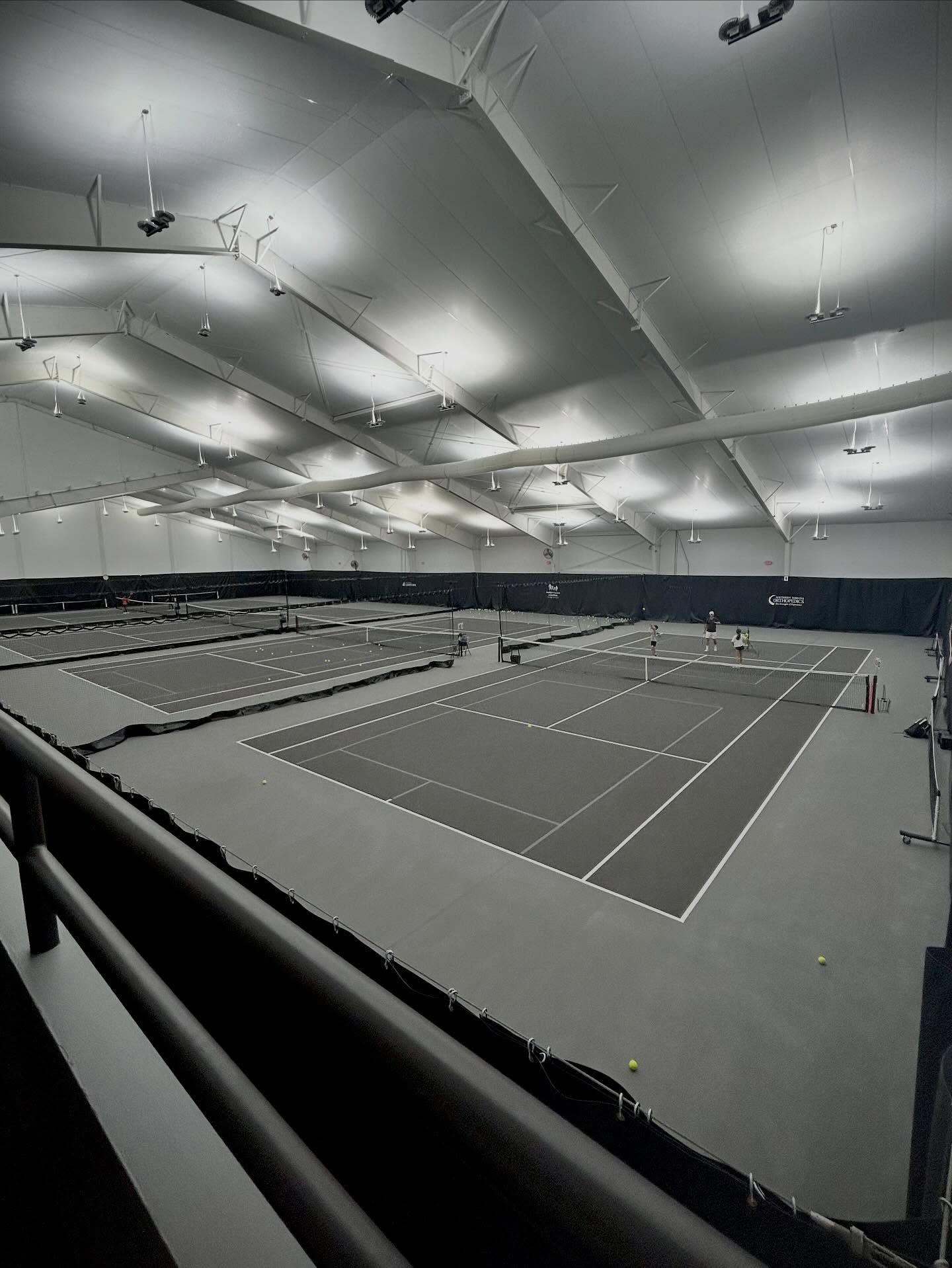 Indoor tennis courts at TLAC